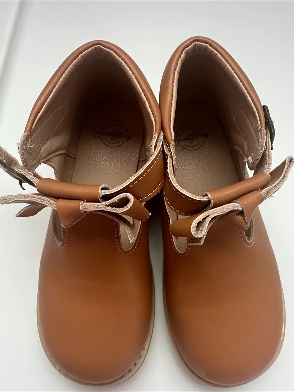 SweetHoney Tan Ankle Boot Dress Shoes for Kids